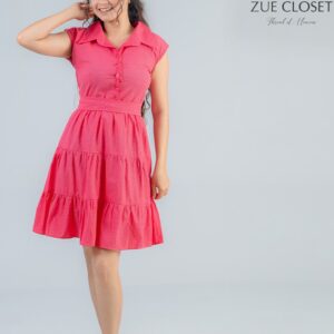 Pink Shirt Midi Dress